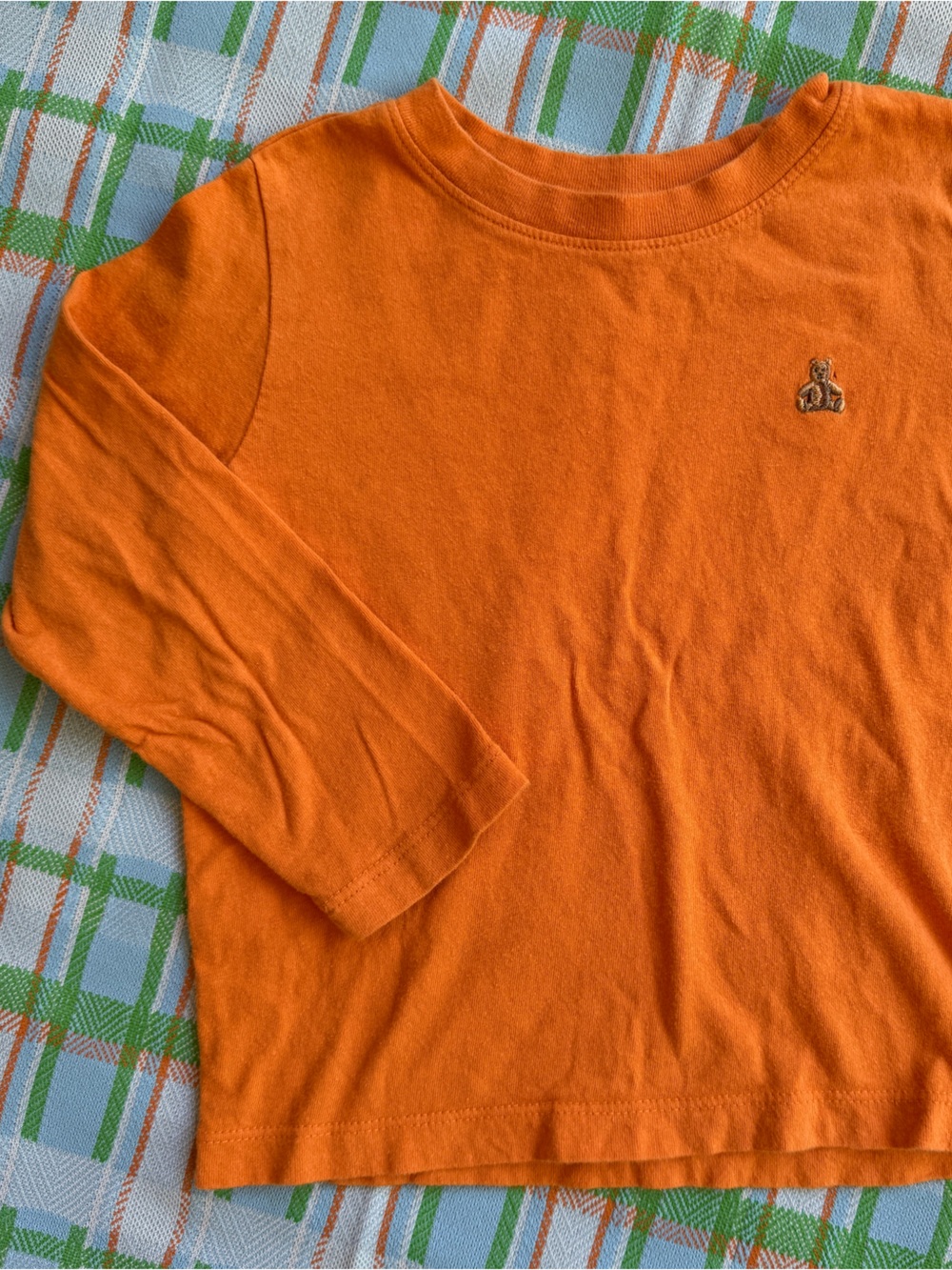 GAP Orange Crewneck Long Sleeve Tee